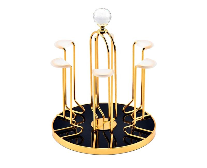 360 Degree Rotatable Glass Holder Rack