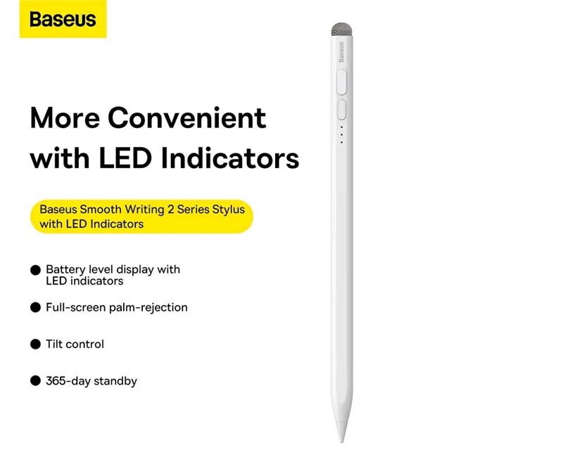BASEUS Pencil Stylus with LED Indicator Series 2 PS011 for iPad
