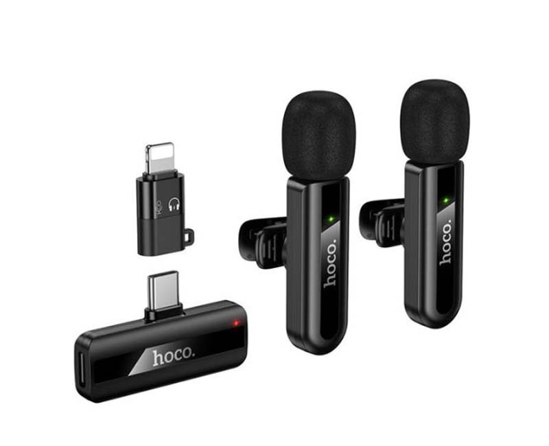 Hoco L20A Fair Dual Mic Lavalier Wireless Microphone